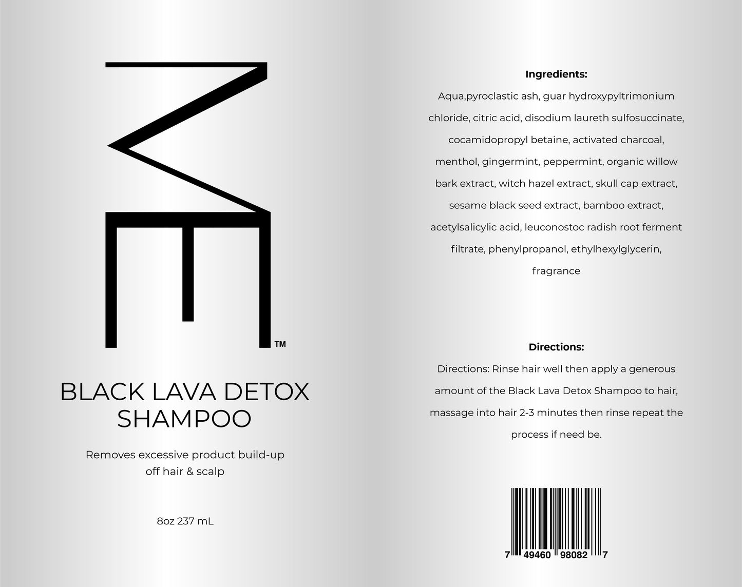 ME Hair Care Black Lava Detox Shampoo