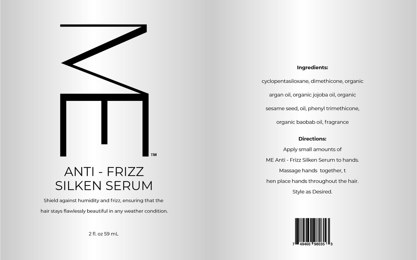 ME Hair Care Anti Frizz Silken Serum